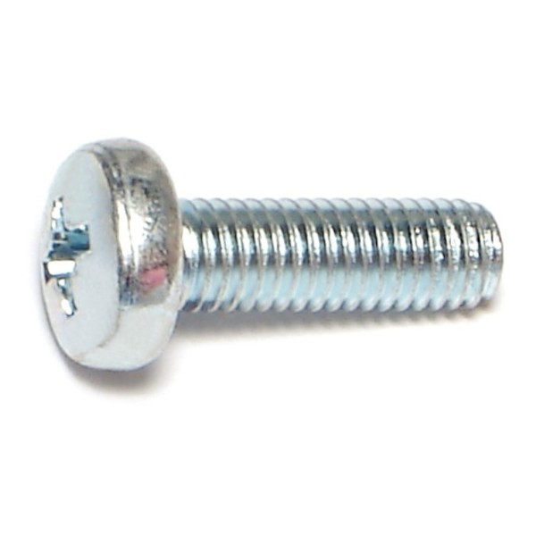 Midwest Fastener M5-0.80 x 16 mm Phillips Pan Machine Screw, Zinc Plated Steel, 50 PK 51560